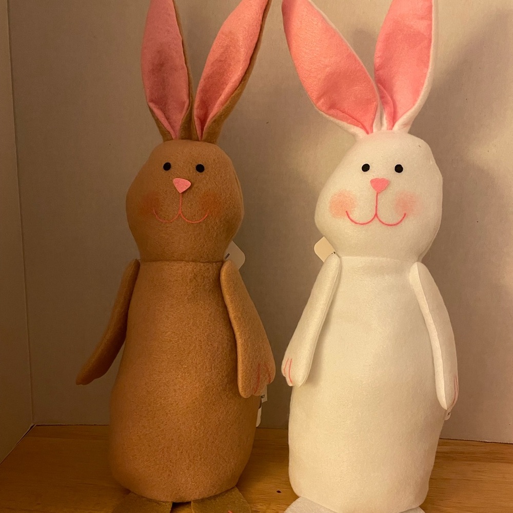 New Set Of 2 Easter Bunny Decorations